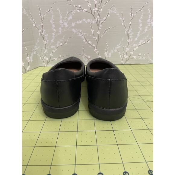 Clarks Haydn Ballet Slip On Flats 8.5m Women’s Black Square Toe Soft Cushion - Picture 6 of 8